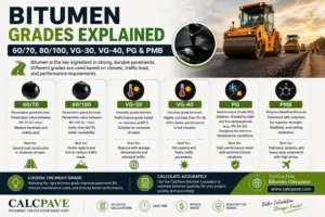 Bitumen Grades Explained: 60/70, 80/100, VG-30, VG-40, PG & PMB