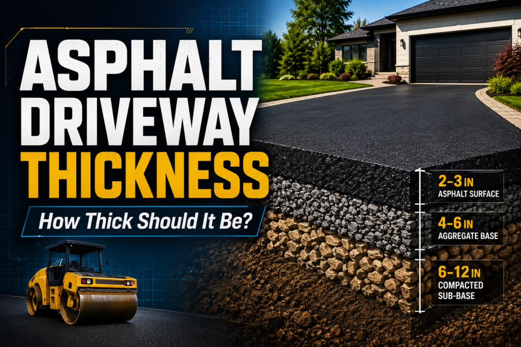 Asphalt Driveway Thickness Guide (2026): How Thick Should It Be?