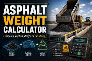 Asphalt Weight Calculator: Calculate Tonnes and Kg