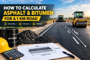 How to Calculate Asphalt and Bitumen for a 1 km Road